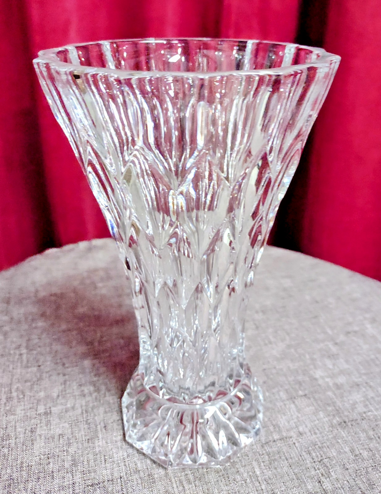 7.25″ Flared Vase – German 24% Lead Crystal -Seebachhutte Bleikristall-FREE S&H!
