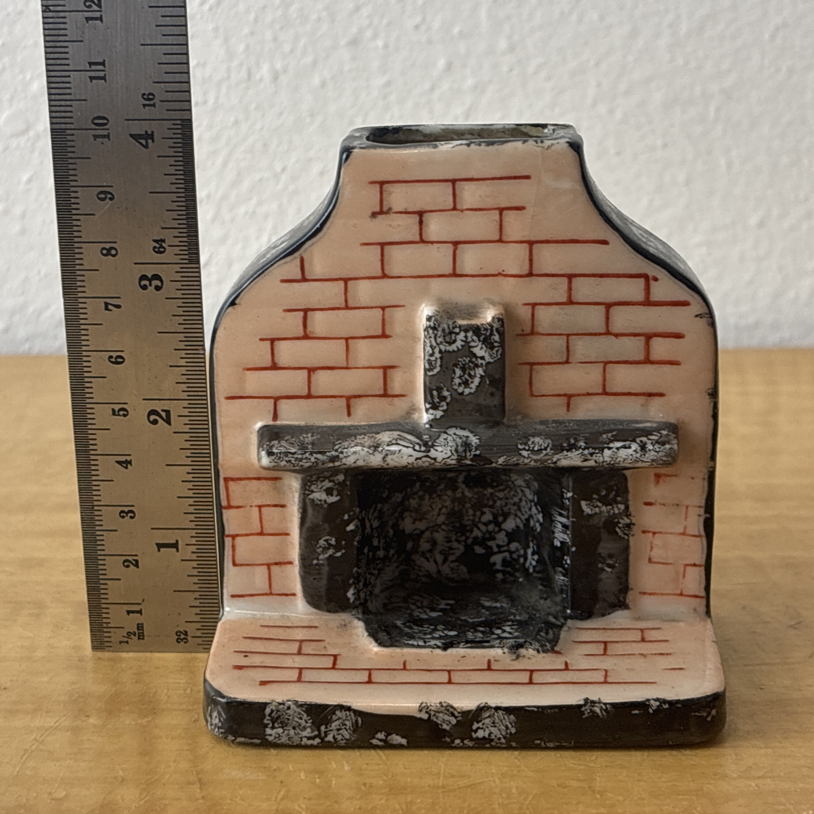 VTG MID-20th CENTURY HAND PAINTED PORCELAIN FIREPLACE INCENSE / ASH TRAY – JAPAN