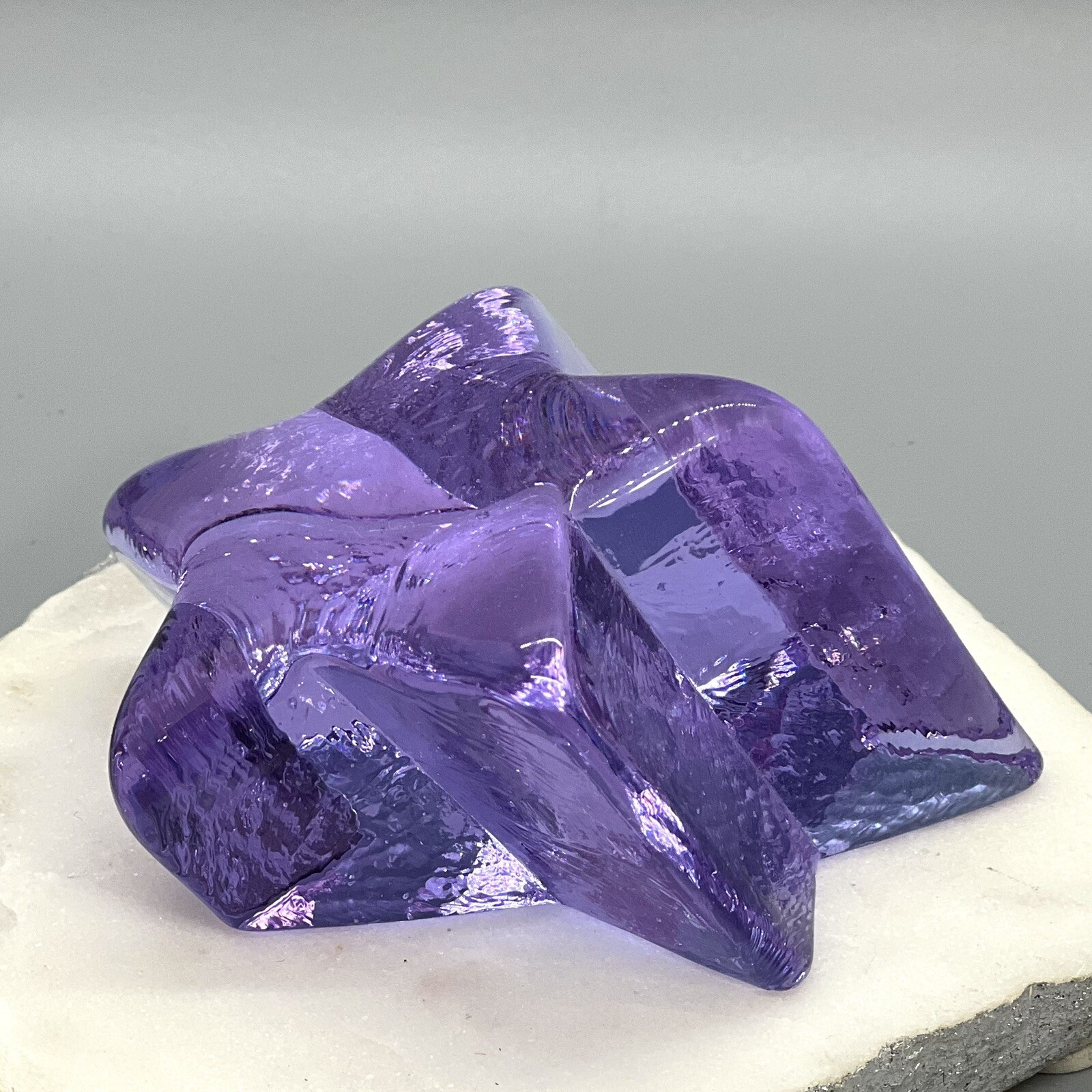 Fire & Light Recycled Glass Shooting Star Paperweight Lavender Purple