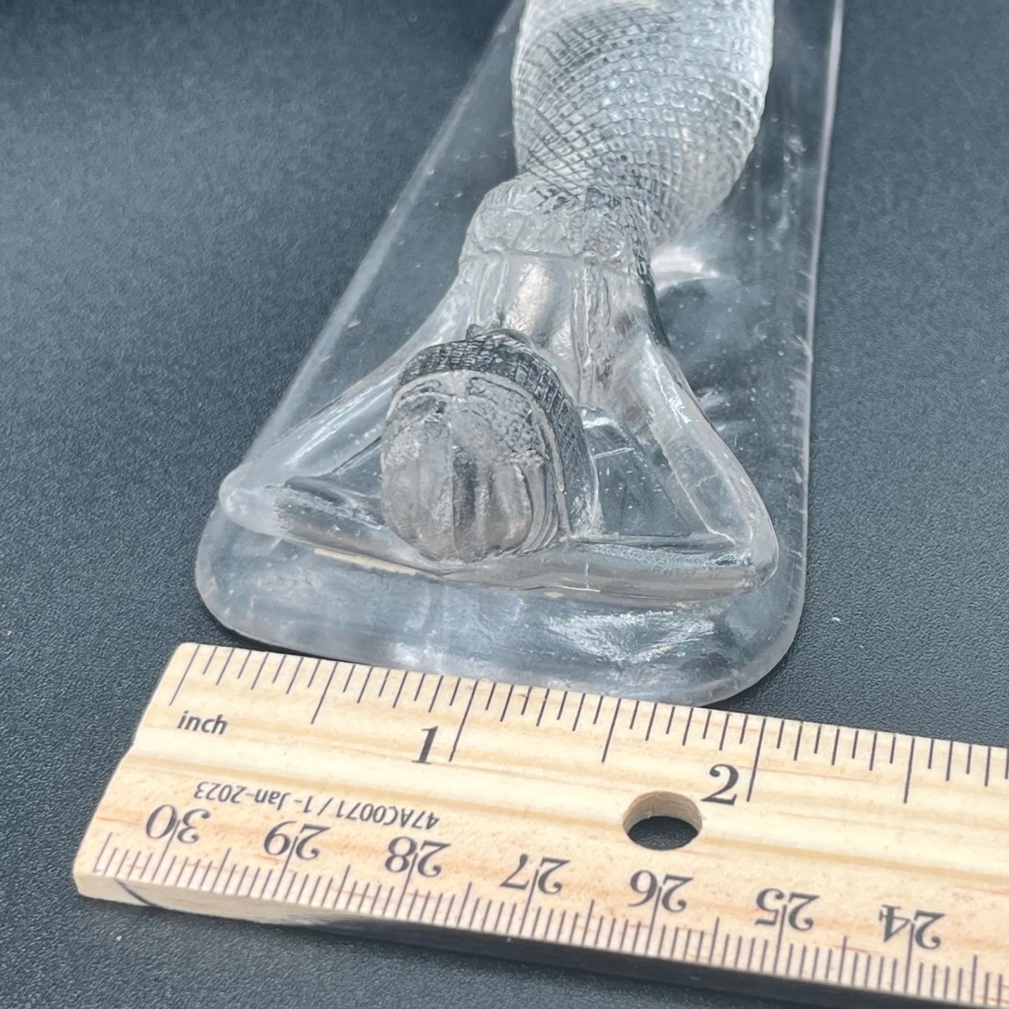 Art Glass Reclining women Art Deco Style Paperweight Figurine Bathing Beauty