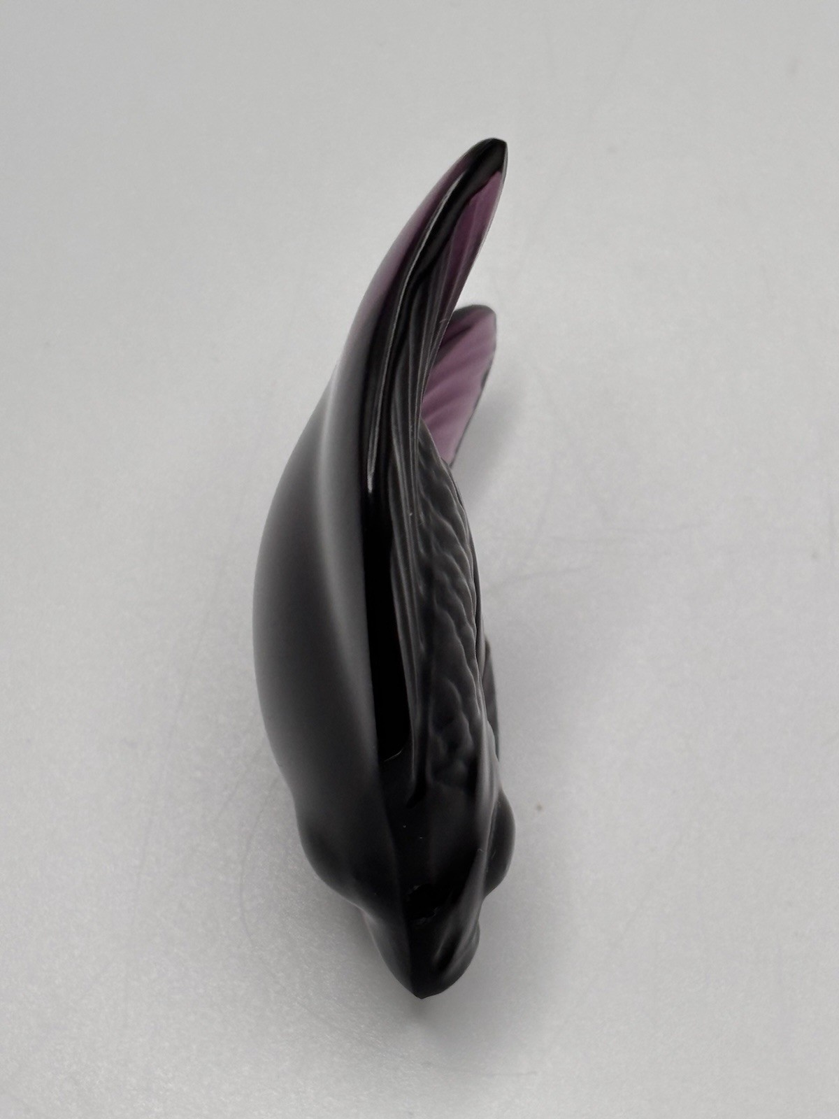 Signed Lalique France Seal Fish Sculpture Figurine VIOLET Original Box & Card
