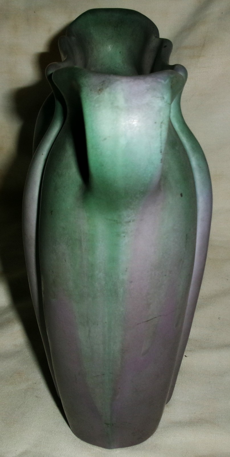 ANTIQUE USA MISSION ARTS & CRAFTS MUNCIE POTTERY FLOWER VASE MATTE GLAZE MINT A+