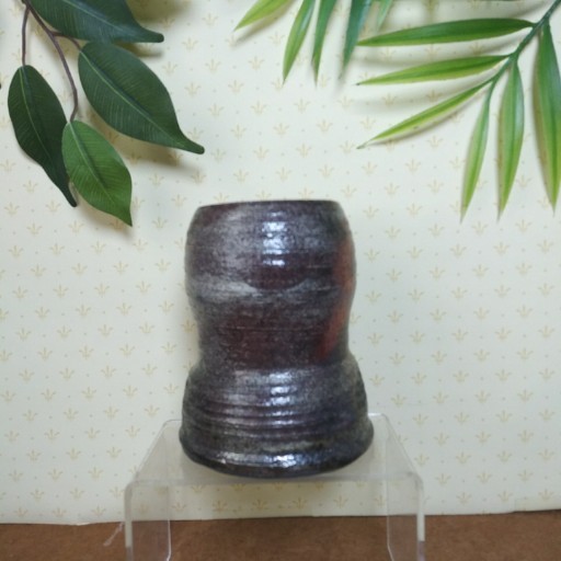 Studio Pottery Raku Vase Iridescent Multicolor Metallic Glaze Art Pottery Signed