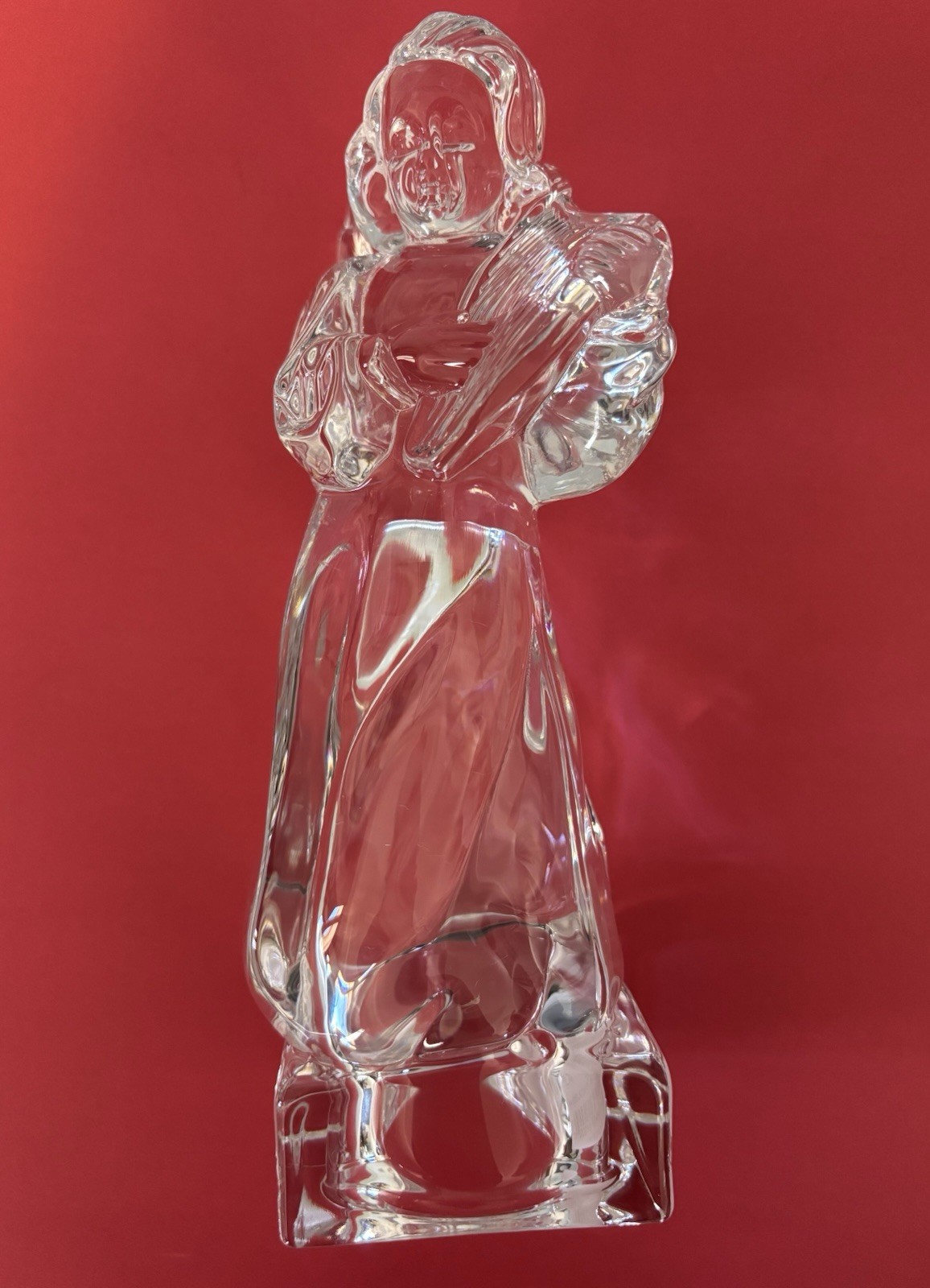 Mikasa Herald Collection Angel Harp Crystal Glass Germany 8” Tall SN093/529