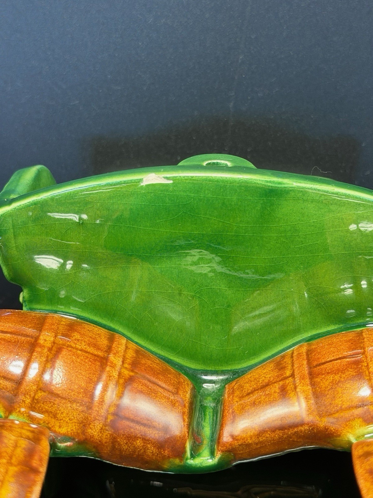 Vtg Metlox California Pottery Nostalgia Beer Barrel Wagon Planter Green READ