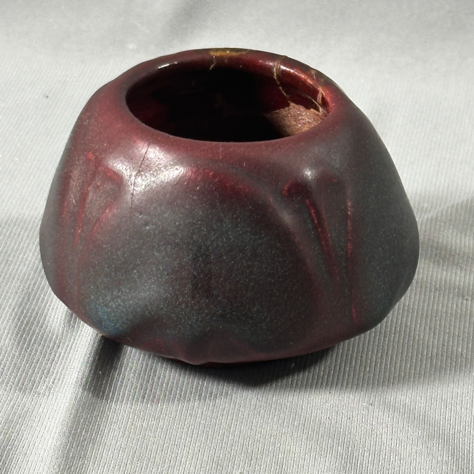 Vintage Van Briggle Pottery AS IS Ginkgo Mulberry Vase Small