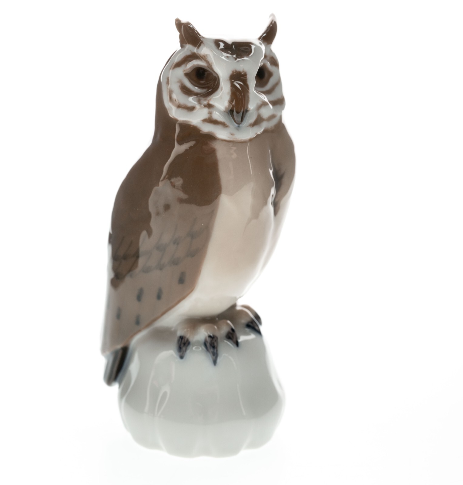 Damaged Bing and Grondahl Owl # 1800 Denmark Porcelain 4in 1970-1983 Chipped Ear