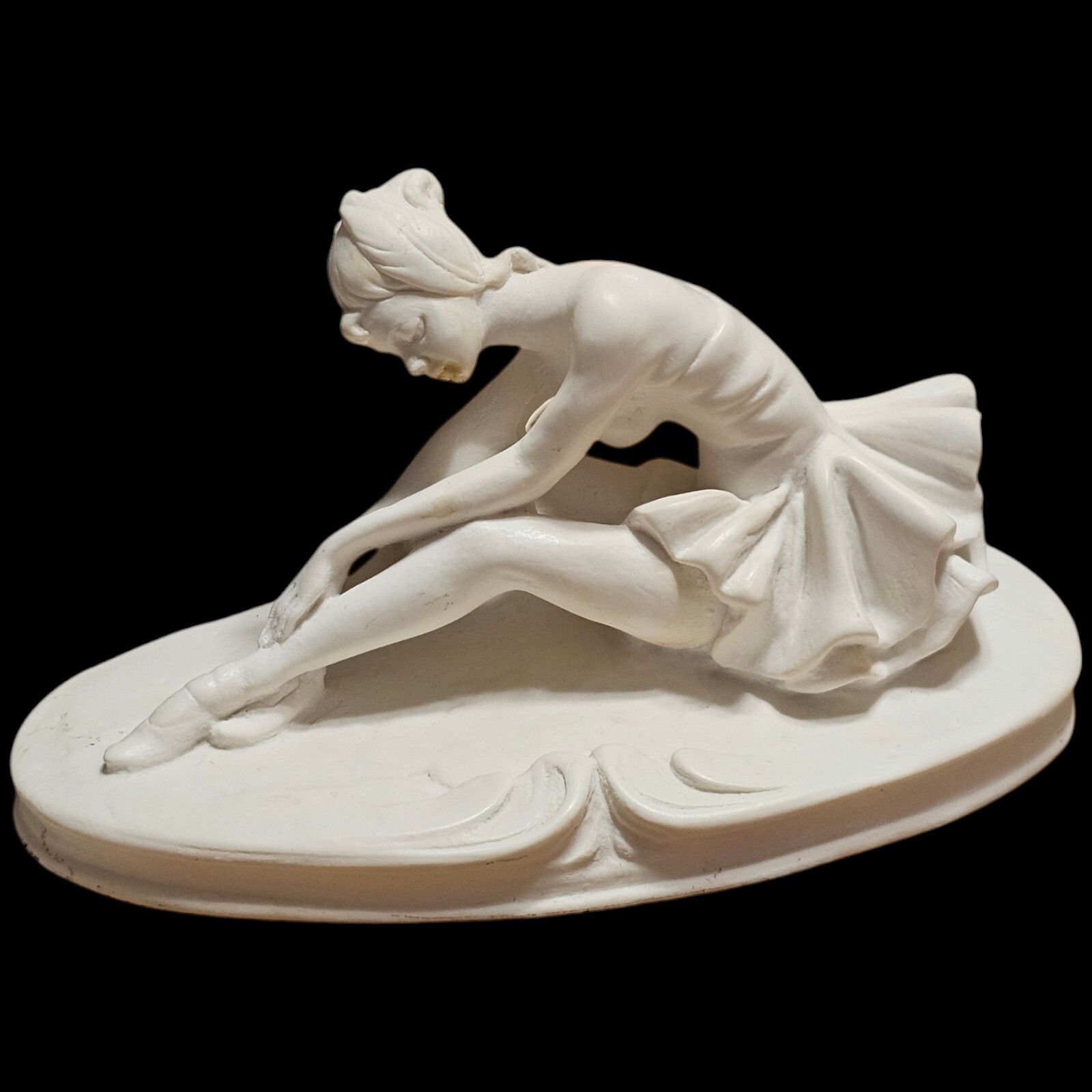 Vintage Ballerina Ballet Figurine White Matte Bisque Made in Italy NO Chips