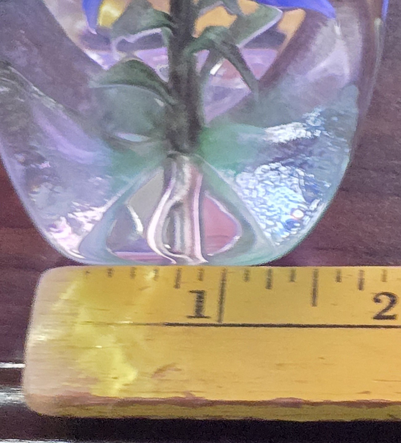 Crystal w/ Blue Flowers By Mats Jonasson Sweden Signed And Numbered Collectible
