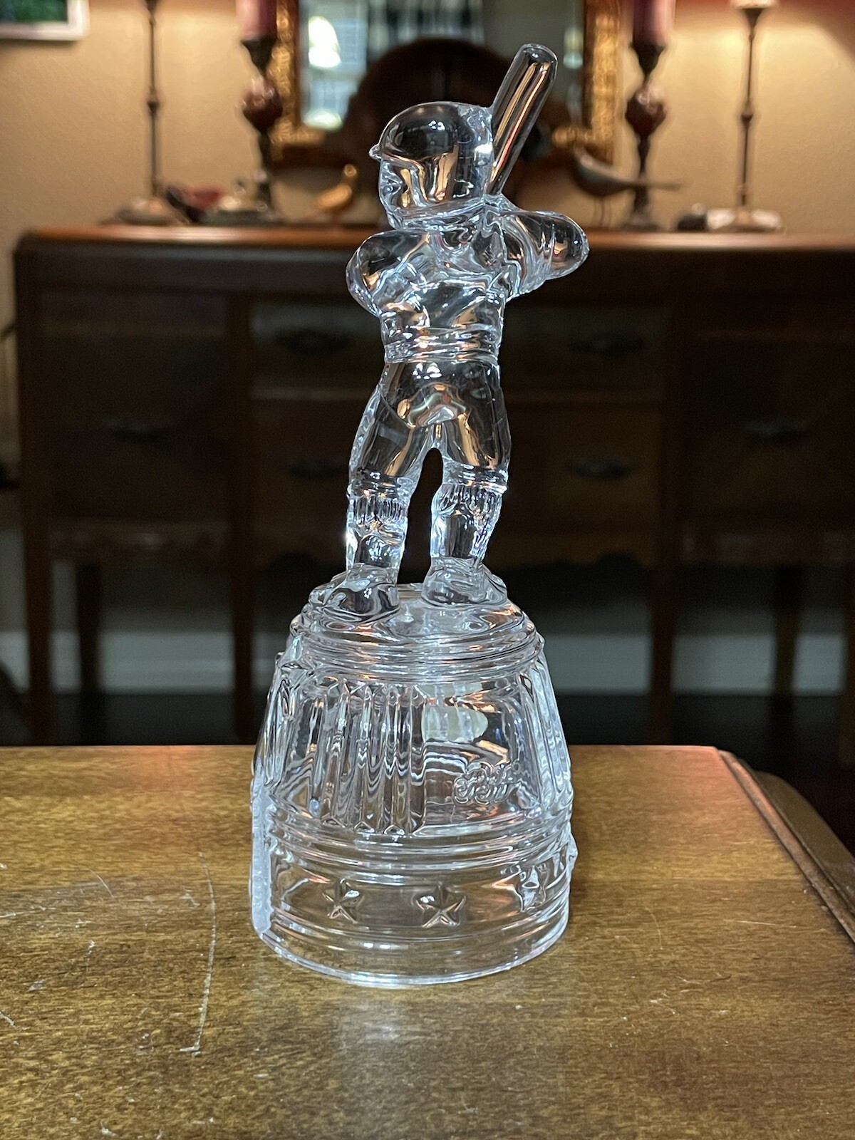 6″x2.25″ Moments of Pride Coll. Baseball Player Crystal Figurine Made in Germany
