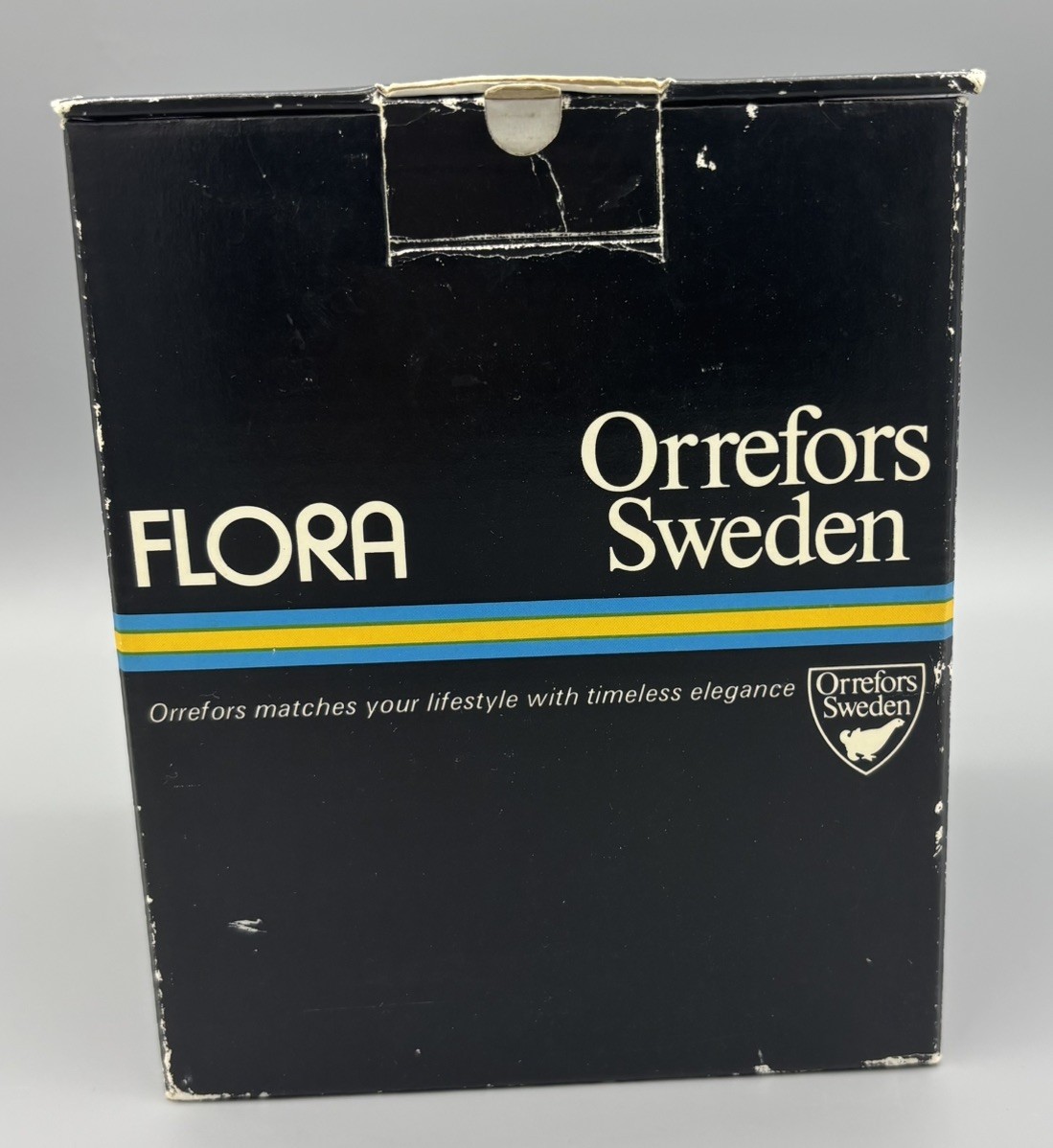 Vtg MCM Orrefors Sweden Flora Vase Medium Size