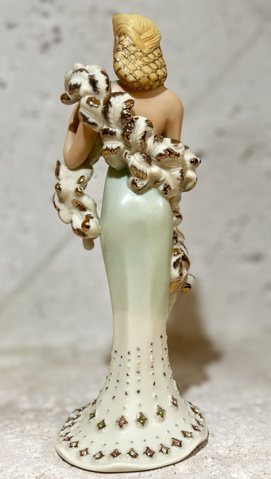 LENOX “A PERFECT LADY” Jeweled Porcelain Figurine Hand Painted Woman MINT COND