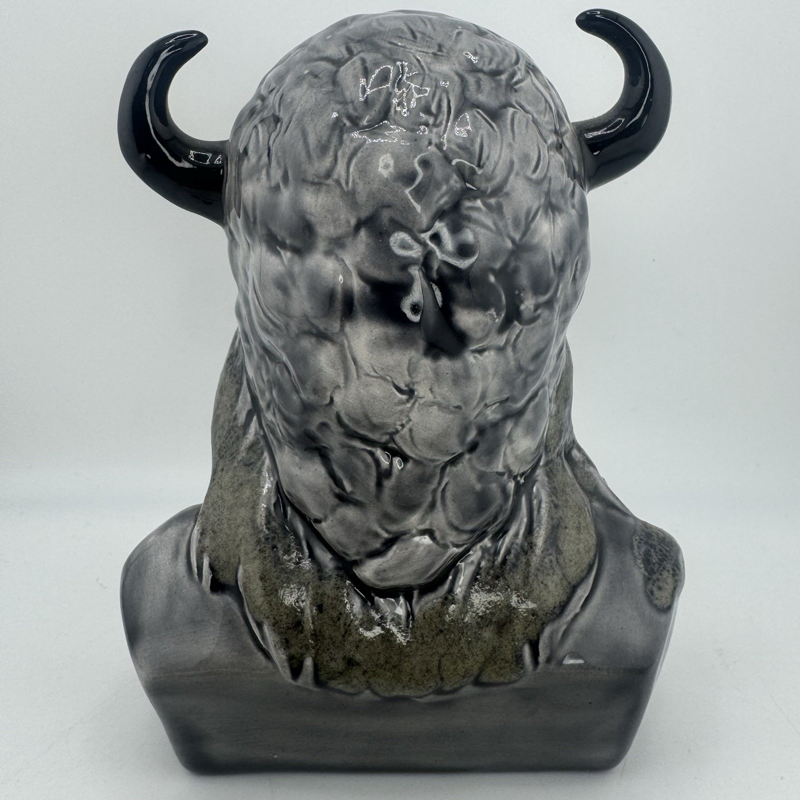 Mt. St. Helens Ash Glossy Glazed Ceramic 6” Native American Chief w/ Paper