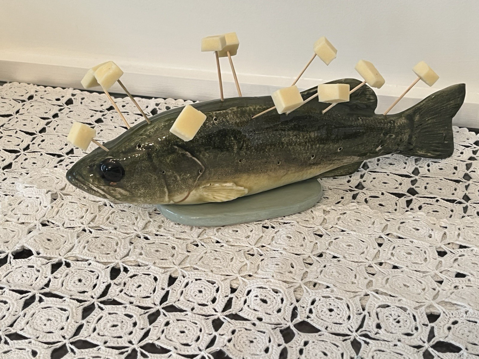 Singing River Original Fish Hors d’Oeuvres Server Josie Gautier Southern Pottery