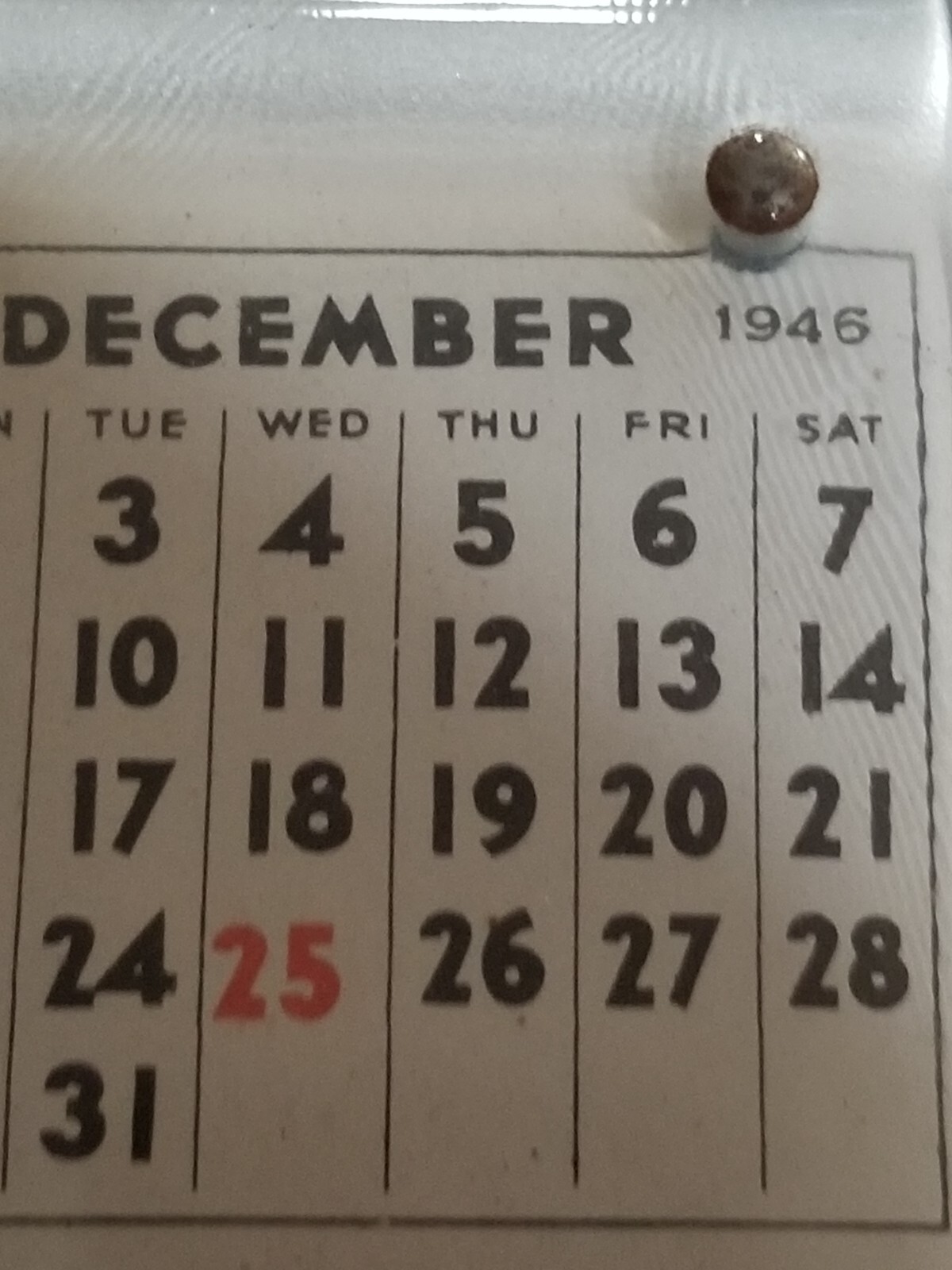 WWII Era 1940s Rolling Month Calendar Glass Paperweight Extension Press Chicago