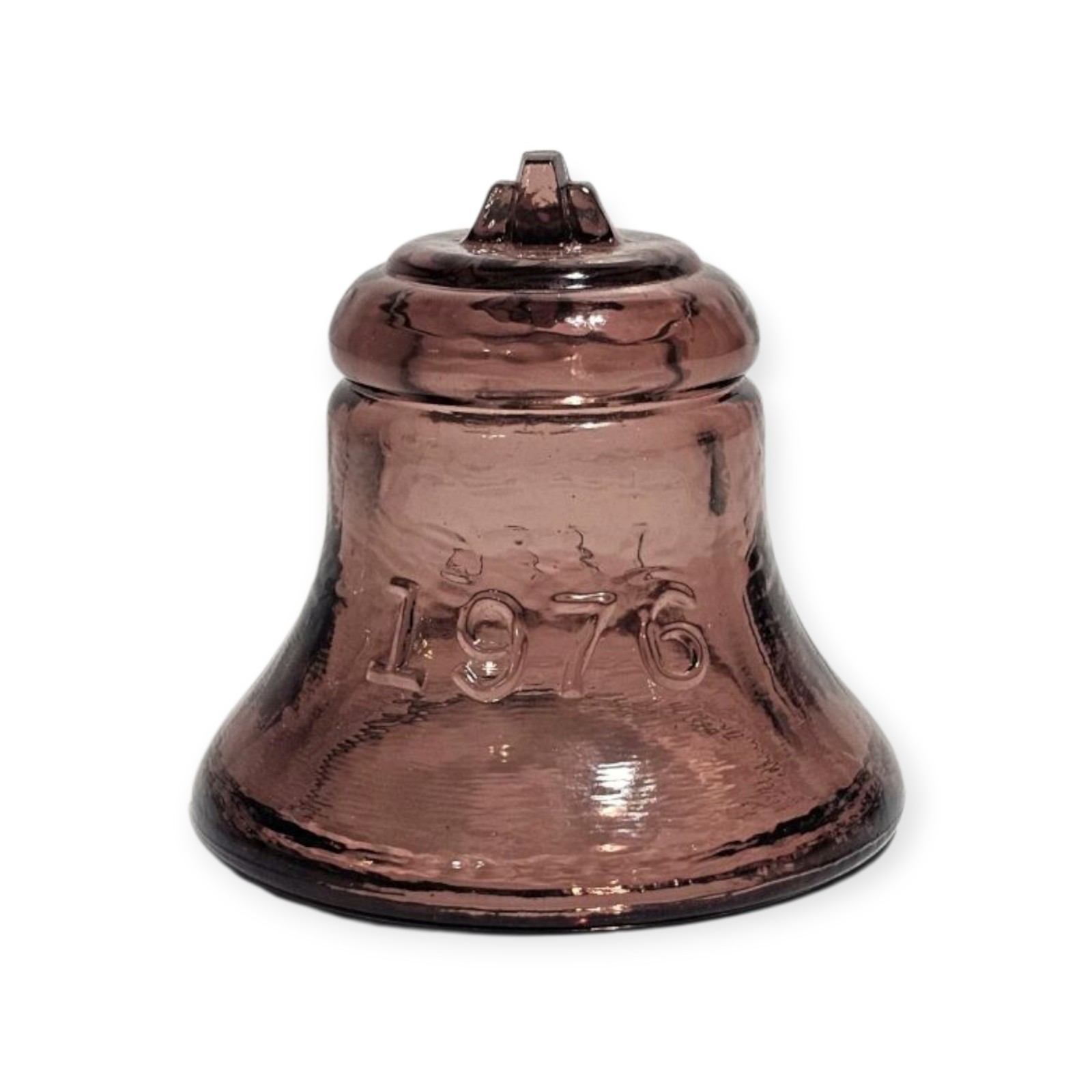Degenhart Glass 1776 – 1976 Purple Amethyst Bicentennial Bell Vintage Figurine