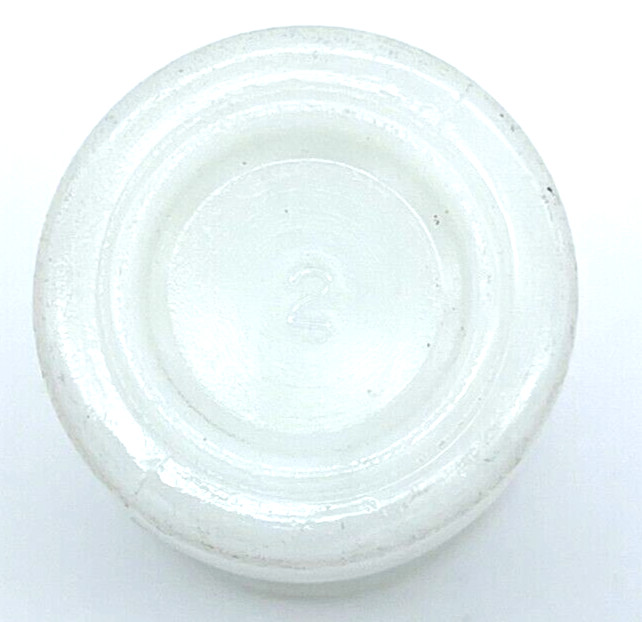 White Glass 2.25 in Farmhouse Style Vase Toothpick Holder Cute Vintage