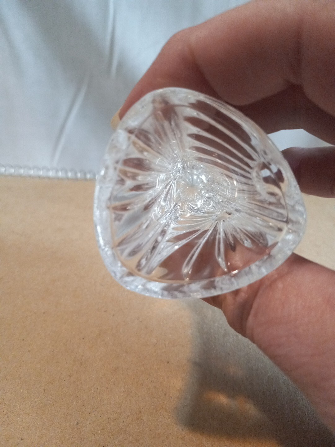Vtg. Glass Toothepick Holder Or Bud Vase 2.75 Inches Tall