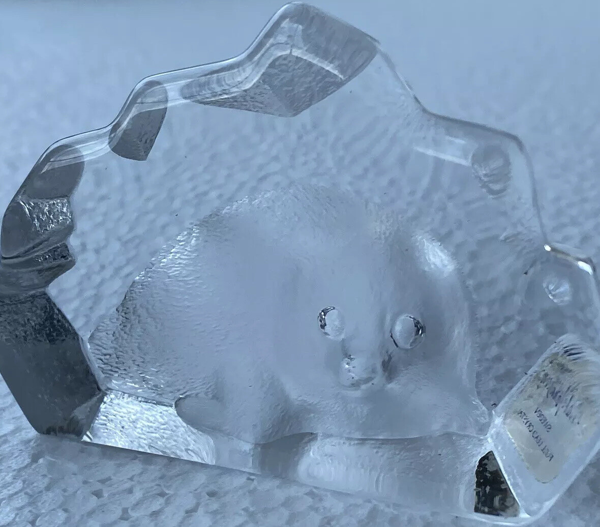 Mats Jonasson Lead Crystal Treasures Baby Seal Art Sculpture Made in Sweden
