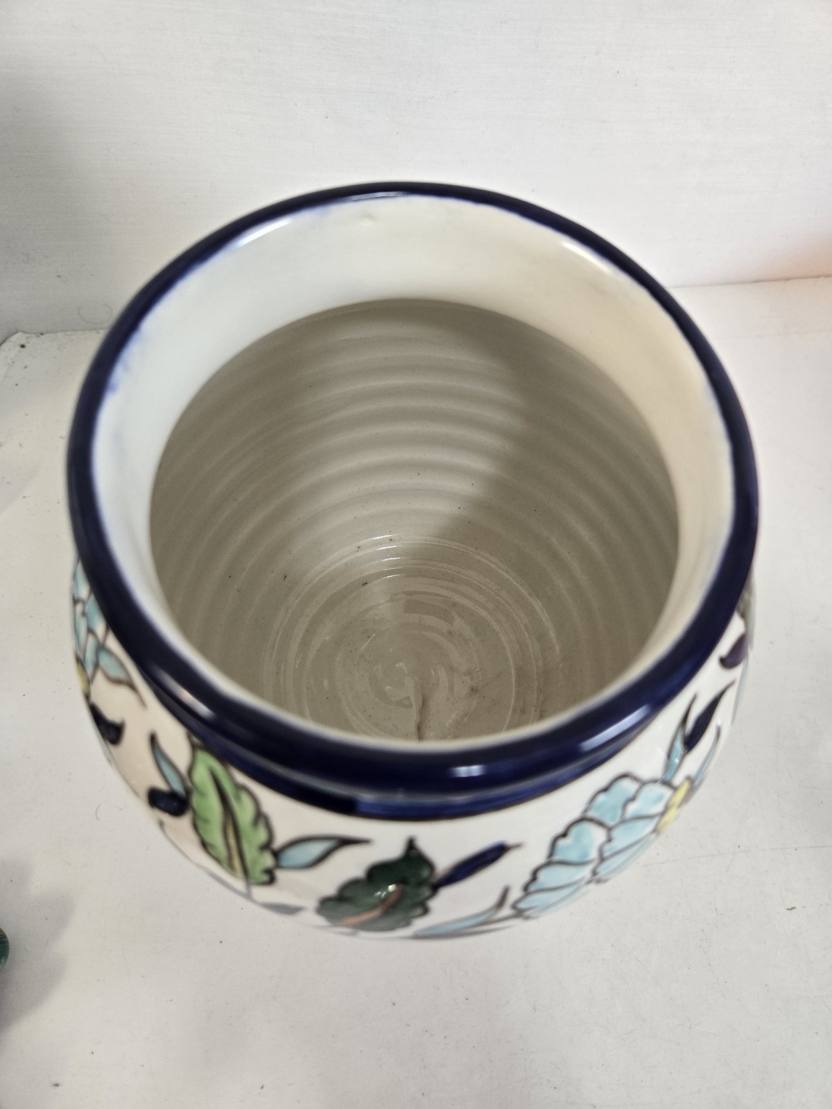 Vintage Marie Balian Armenian Ceramic Vase Jerusalem ISRAEL 6 in h X 5.5 in d