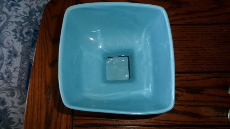 VTG MID CENTURY MOD FRANKOMA GRACETONE ROBIN EGG BLUE PEDESTAL PLANTER VASE 23A