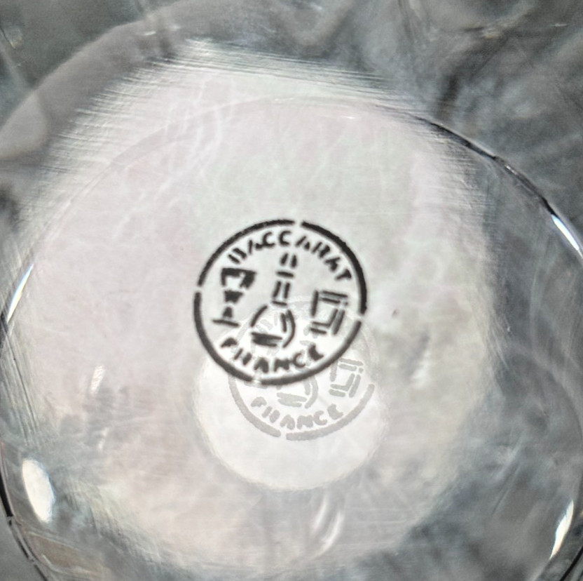 Baccarat Pauline Thick Crystal Tapered Vase 7.75″ x 5″ Made in France Signed