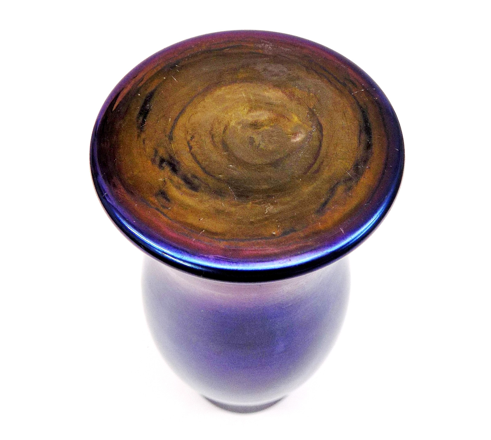 Lovely Antique Iridescent Amethyst Art Glass Vase, Probably Loetz