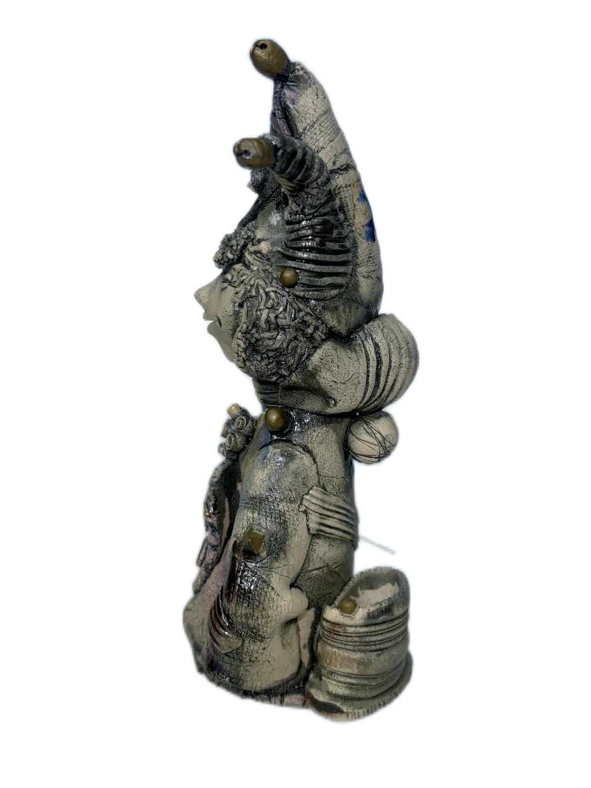 8” Alex Lvovich Studio Pottery Ukraine Art Jester SteamPunk Figurine