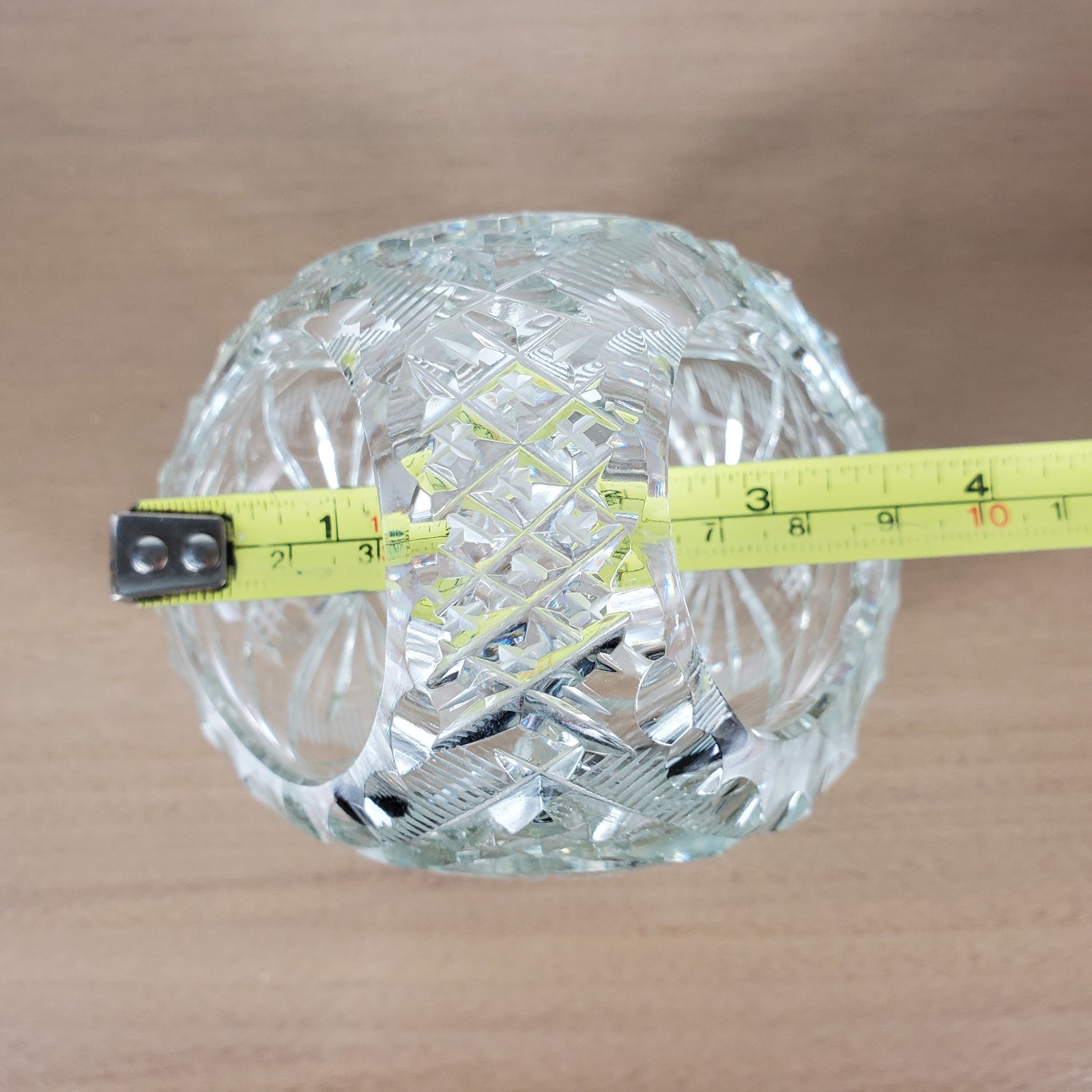 Crystal Basket Cut Glass Leaded Pretty Beautiful Fabulous
