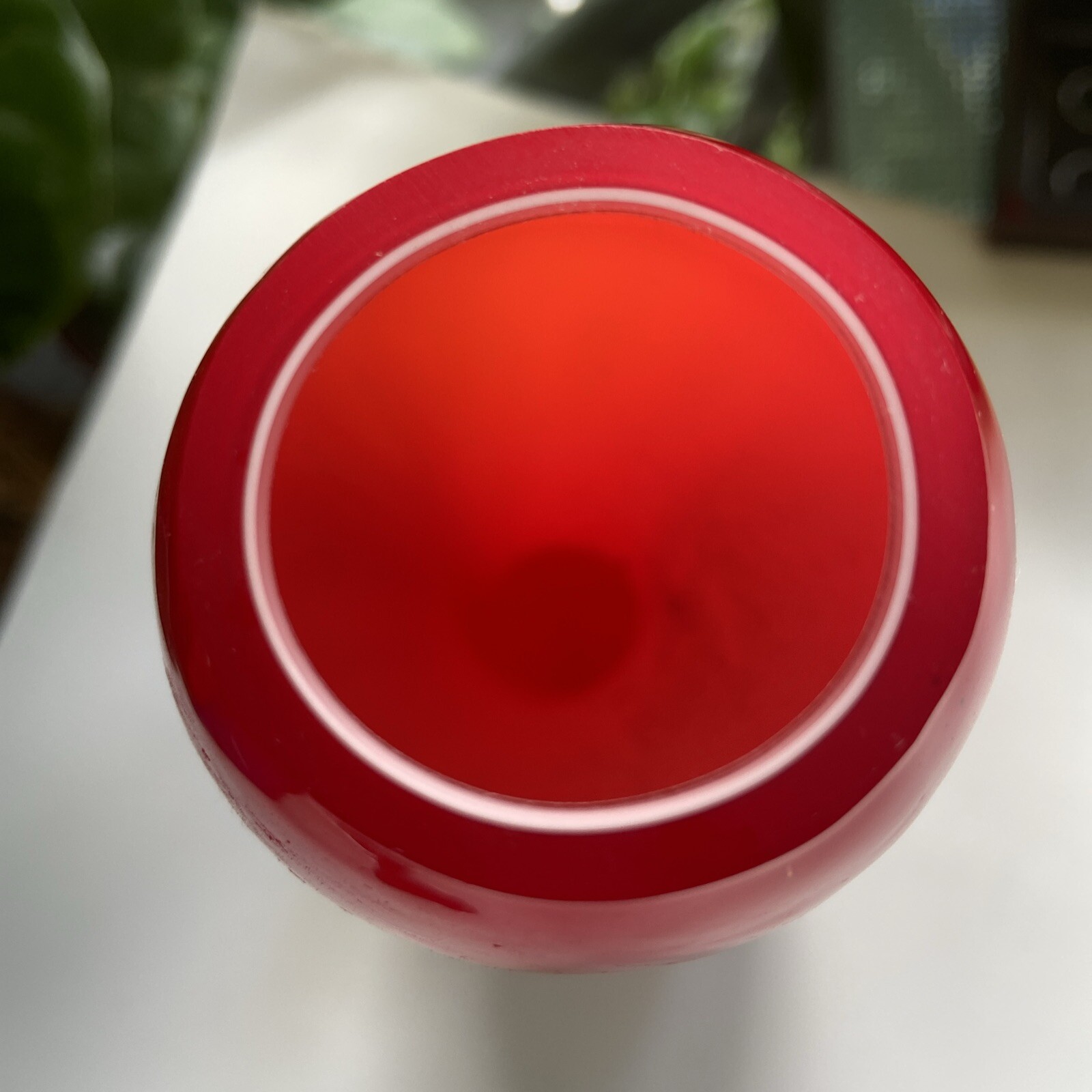Torre & Tagus 15″ Tall Collection Curvy Handblown Glass Vase Decor Red