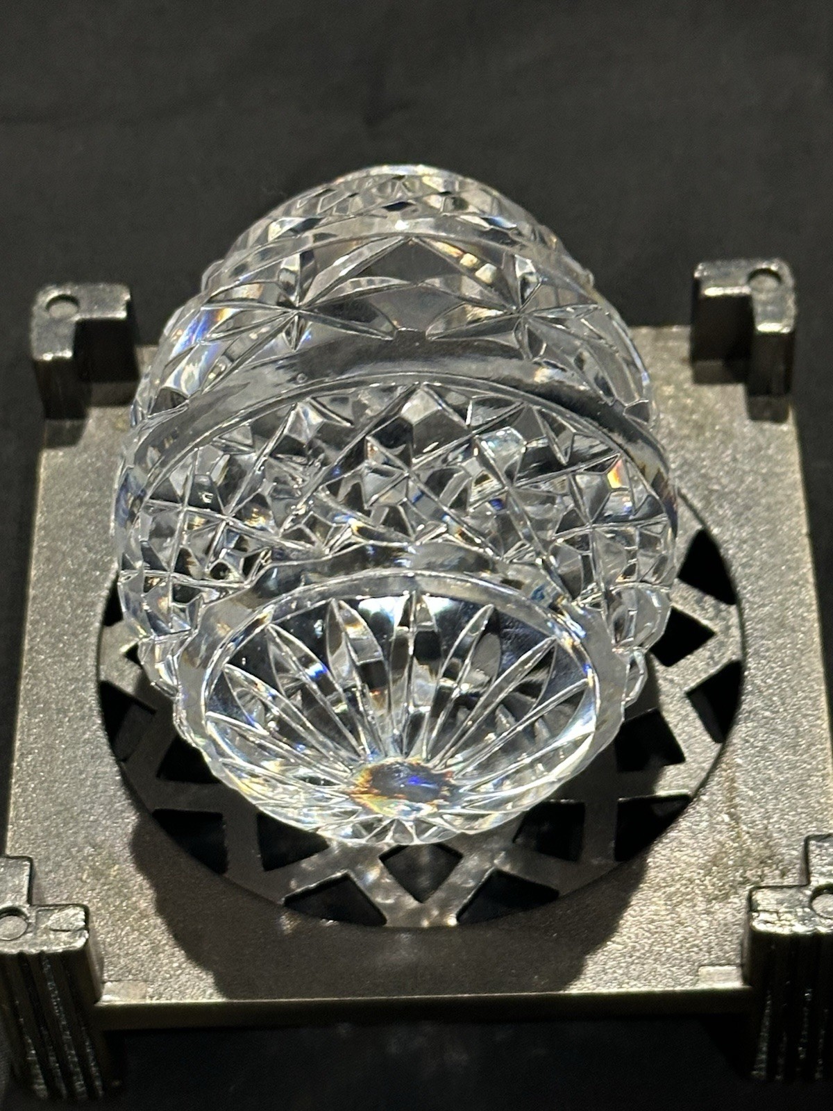 Waterford Crystal Egg Shaped Paperweight Vintage.
