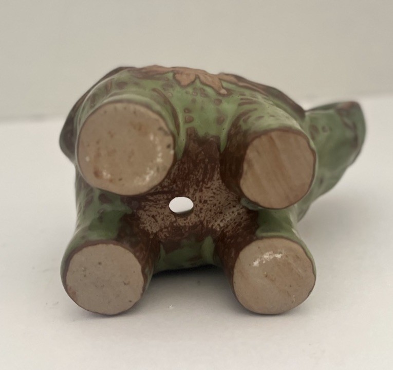 Small Studio Art Pottery Lucky Elephant Trunk Up Ceramic Planter 5” SALE!