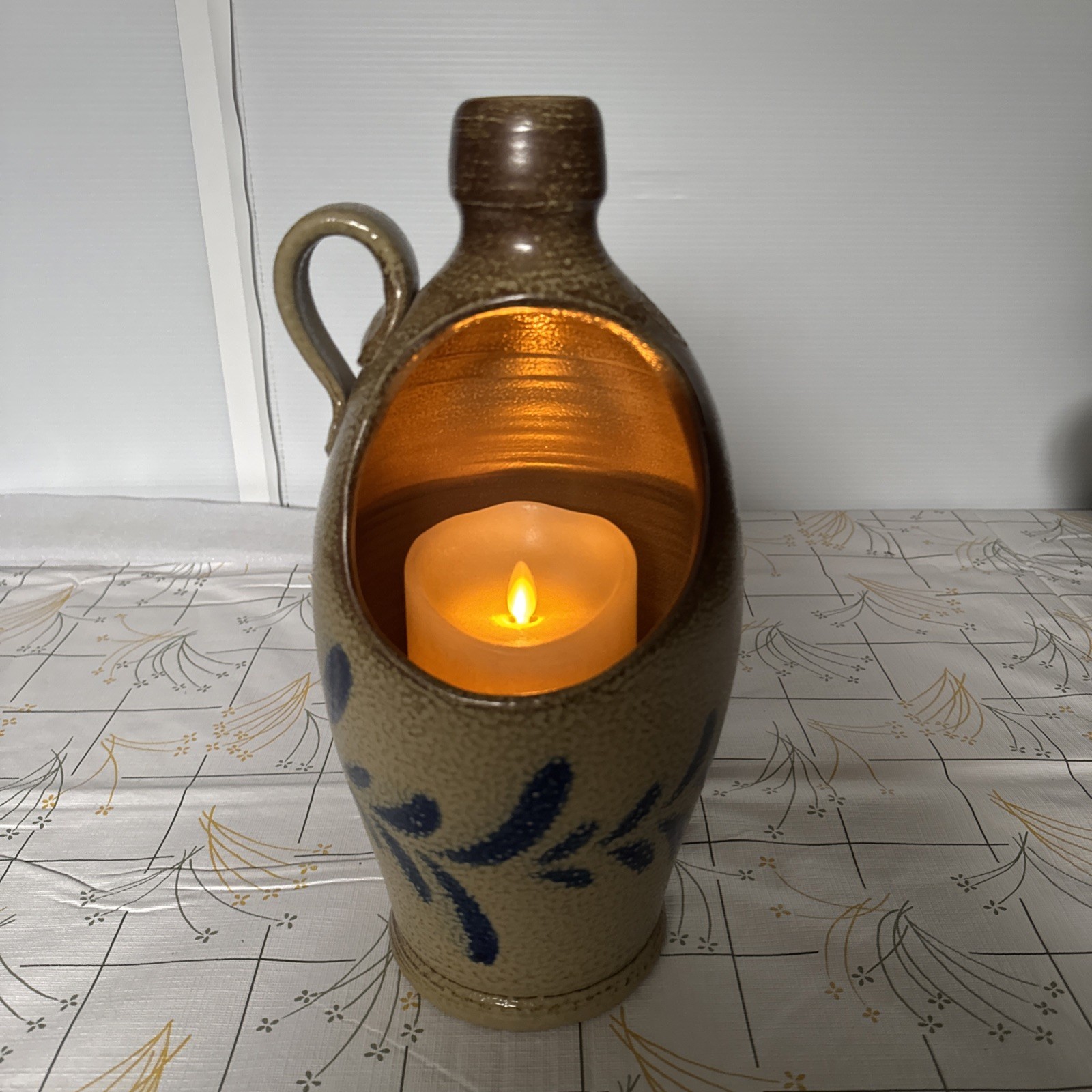 Salt Glazed Candle Holder Maple City Pottery Monmouth Pottery 2009