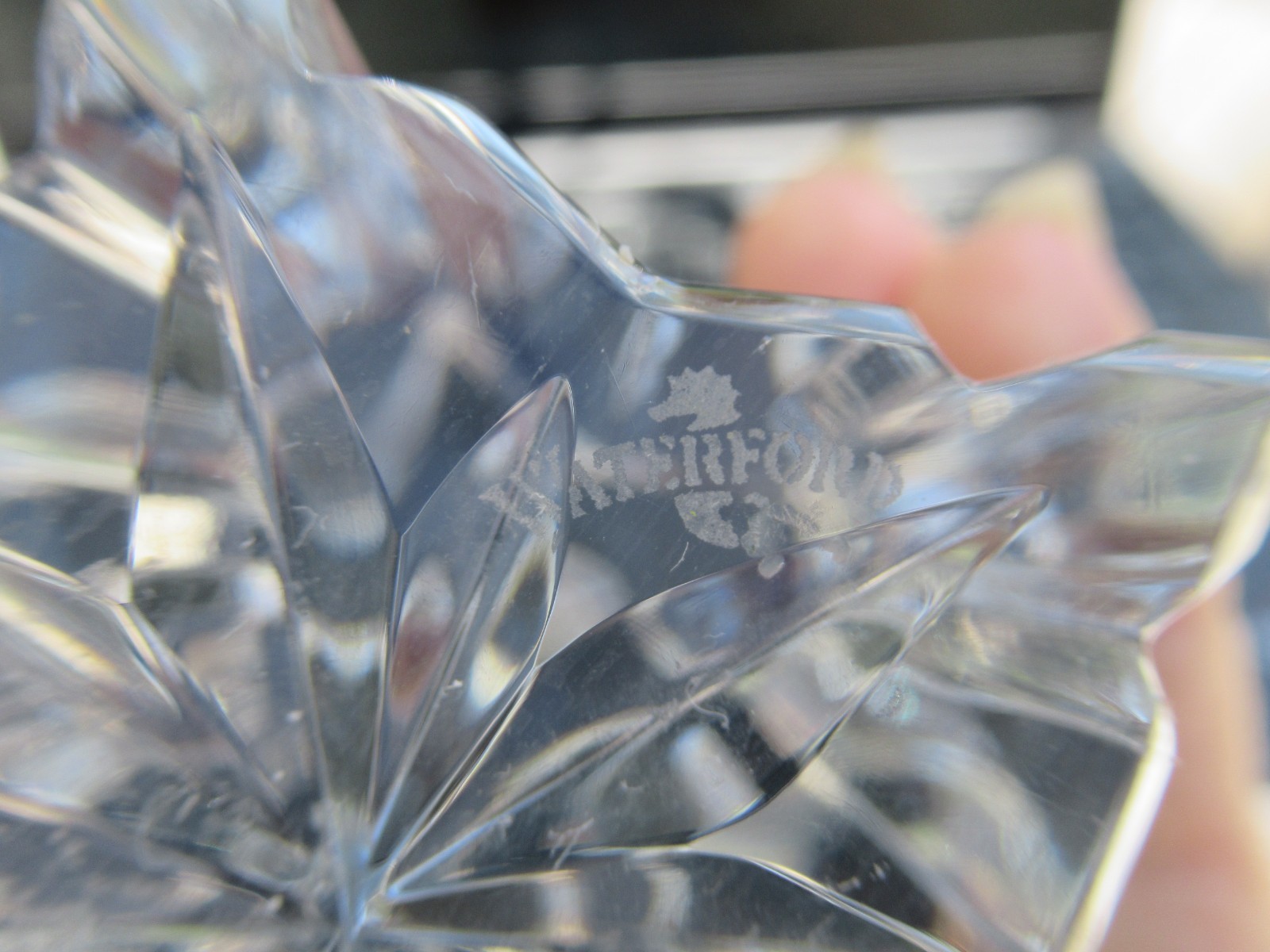One Waterford Crystal Shooting Star Candlestick Holder, ~ 5 3/4″ Tall, Stamped