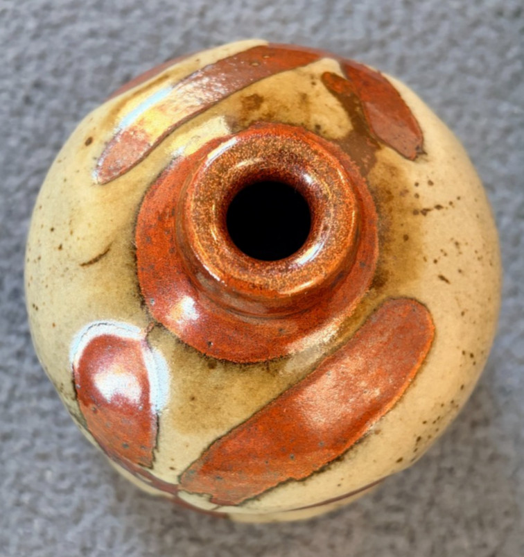 Betty Feves Studio Pottery Weed Pot Vase Oregon Modernist Signed Incised Ceramic