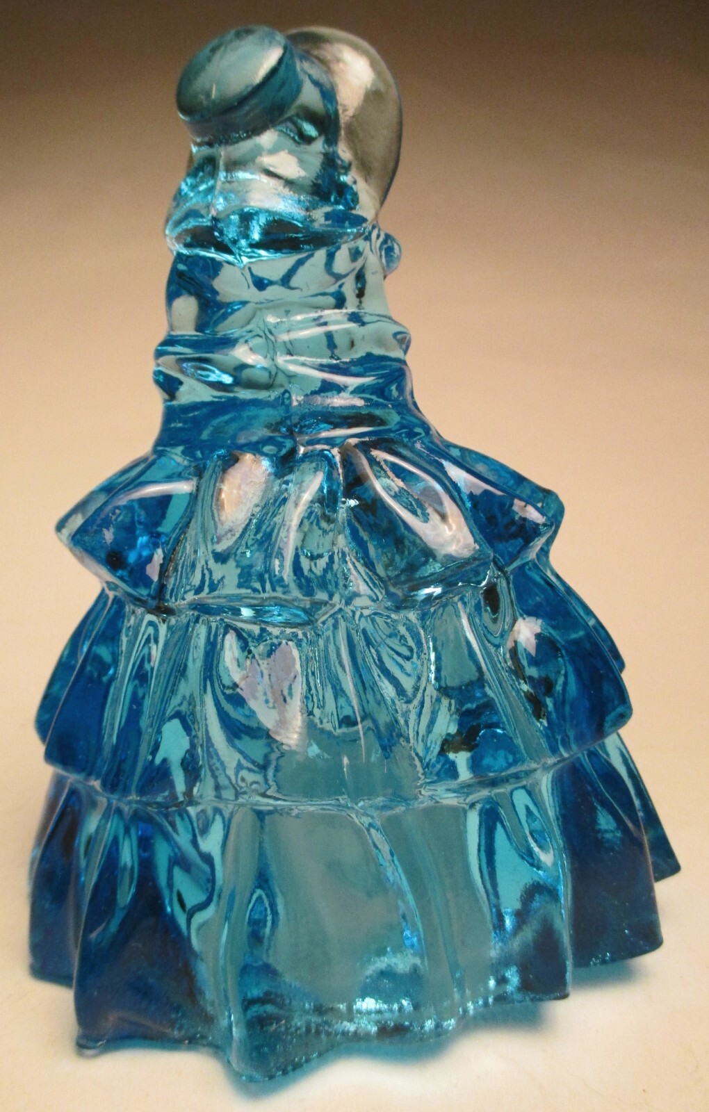 Vintage Wheaton Craft Glass 1970’s Transparent Blue Gloss Southern Belle Lady