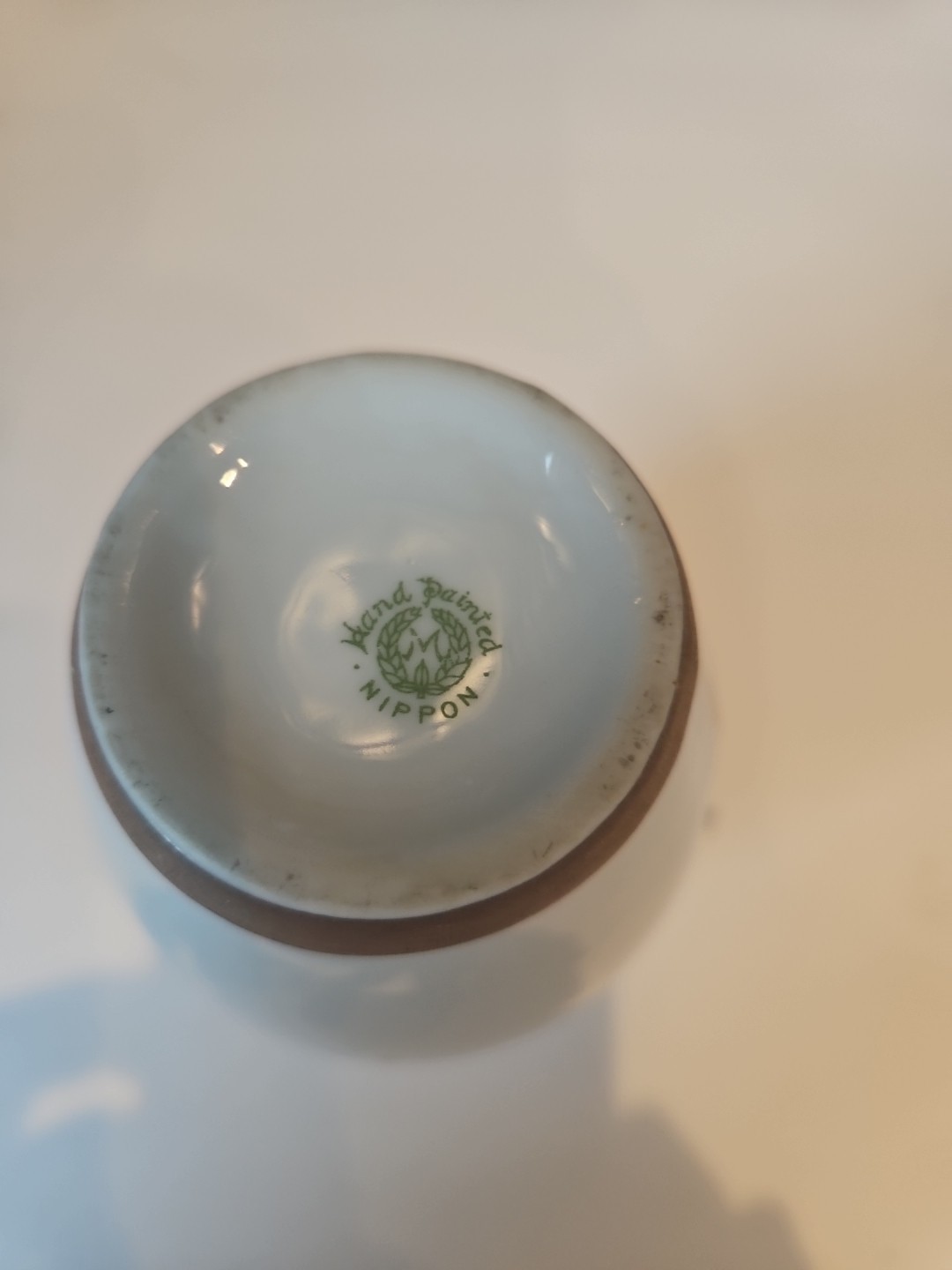 Hand-Painted Nippon Floral Vase With Gold Accents 5 1/2 Inches Tall