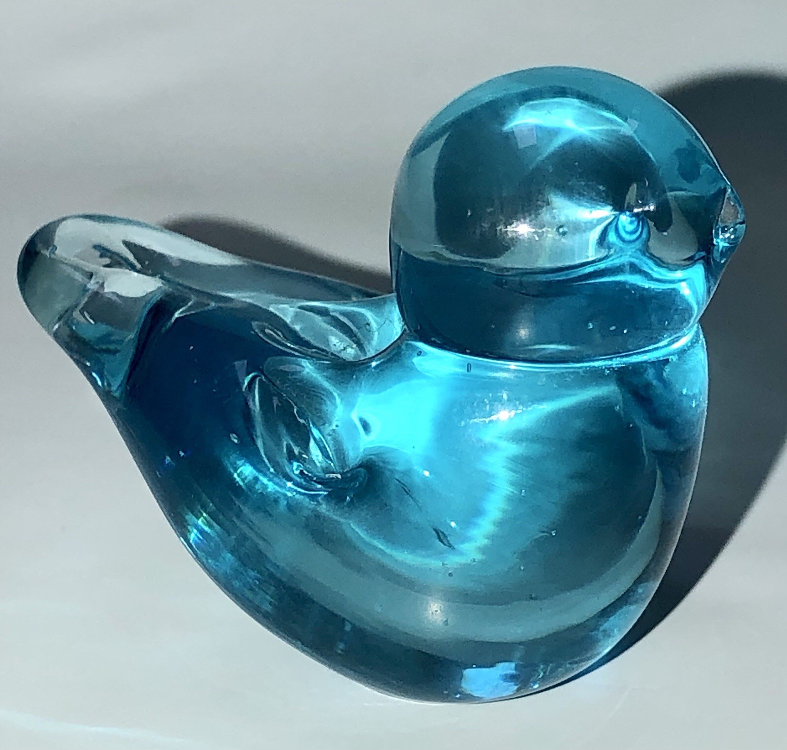 VTG Mini Tiny Bluebird of Happiness Hand Blown 1-1/8″ Tall Light Blue D