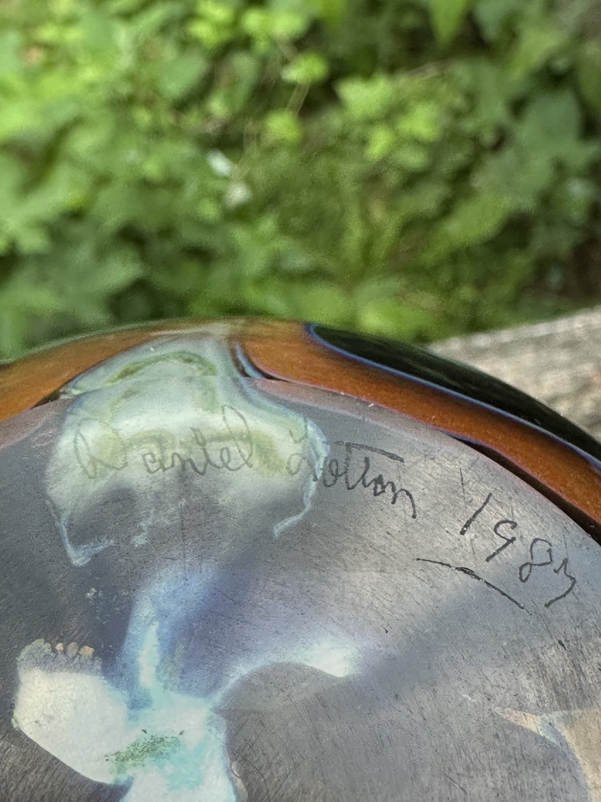 Daniel Lotton Art Glass Vase 1987 Signed
