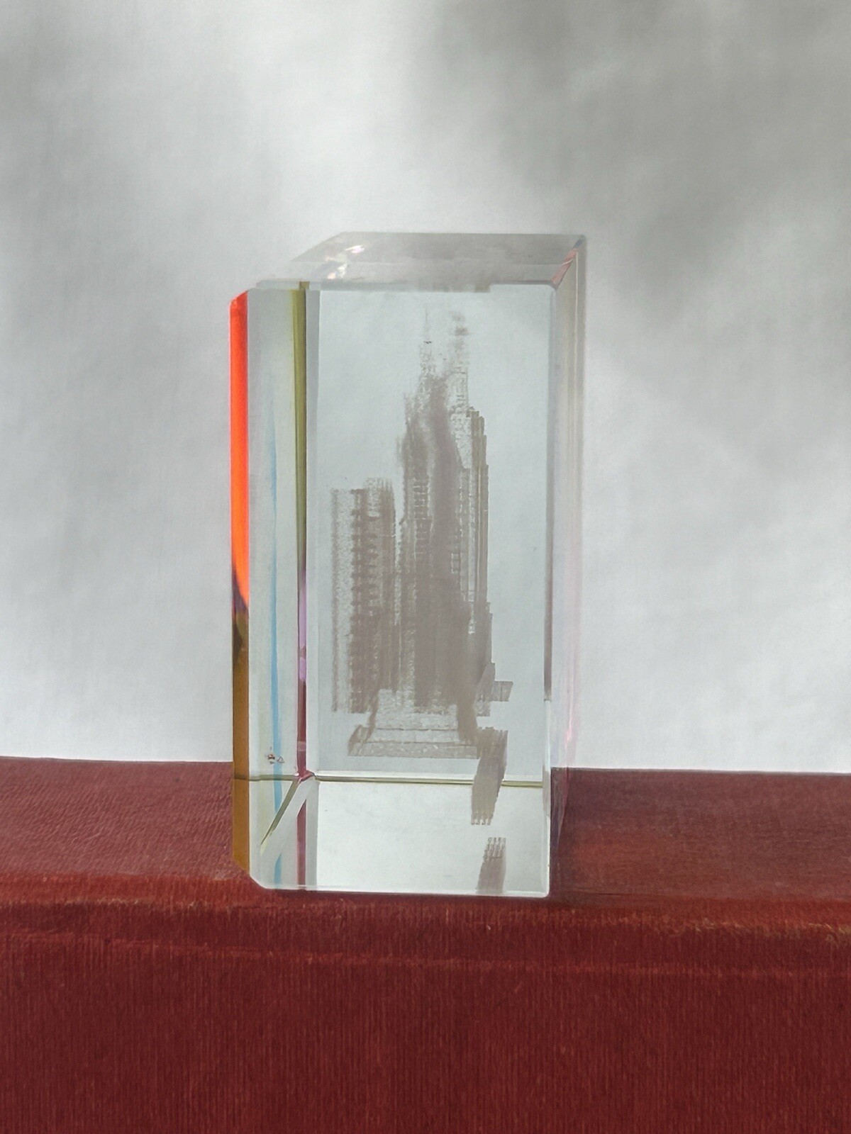 New York City Skyline 3D Clear Acrylic Paperweight. 1.5’X2’ #A90