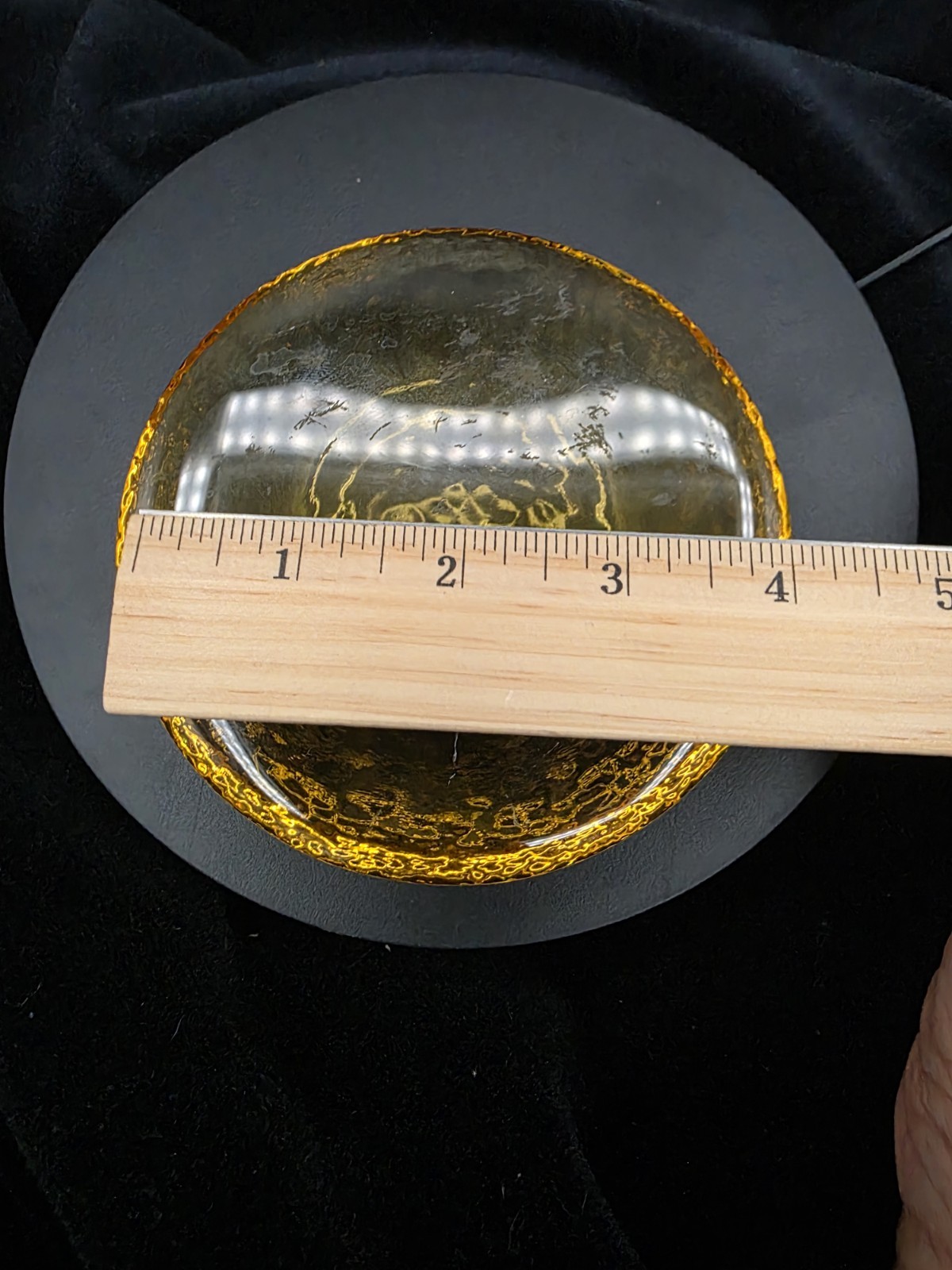 Fire And Light Citrus Recycled Glass Pillar Candle Coaster Paperweight 4.5 dia