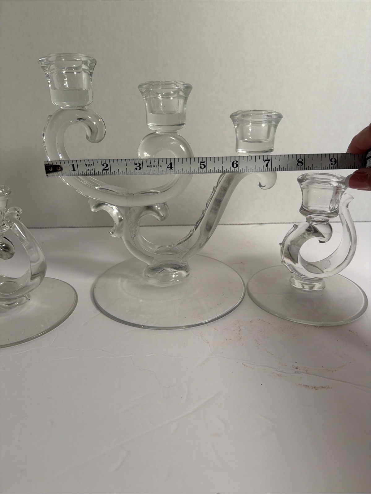 Fostoria Century Candle Holders Pair Of 4 In And 1 8in Beautiful Clear Crystal