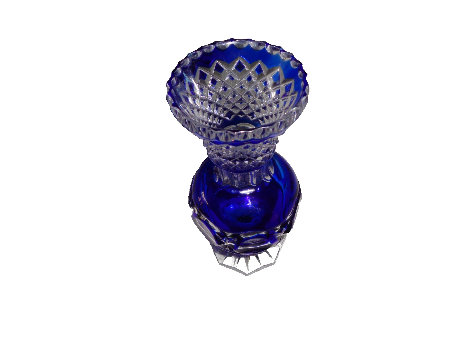 MULTI-COLORED FLOWER GLASS VASE 8″ TALL