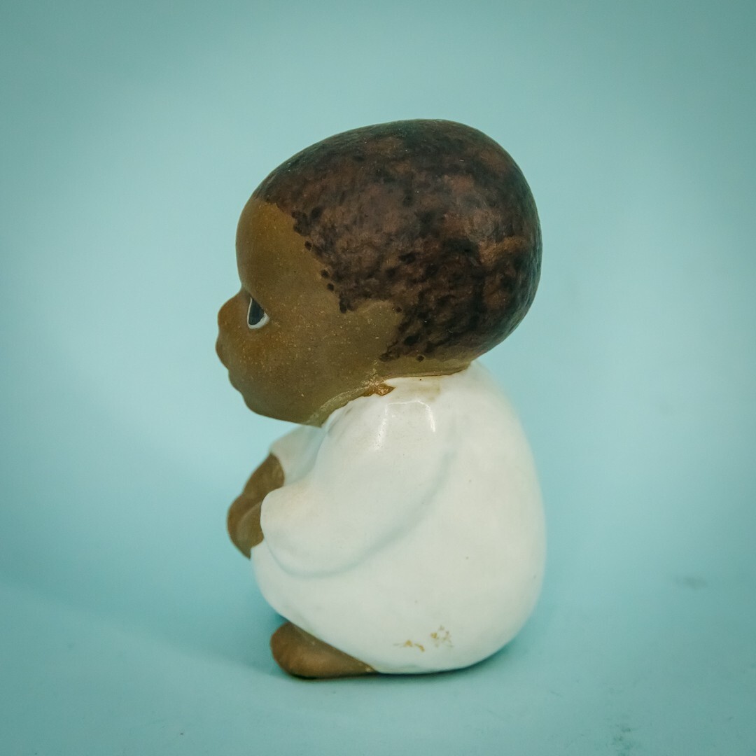 Vintage 1970s Lisa Larson South Syd African Squatting Boy Gustavsberg Figurine