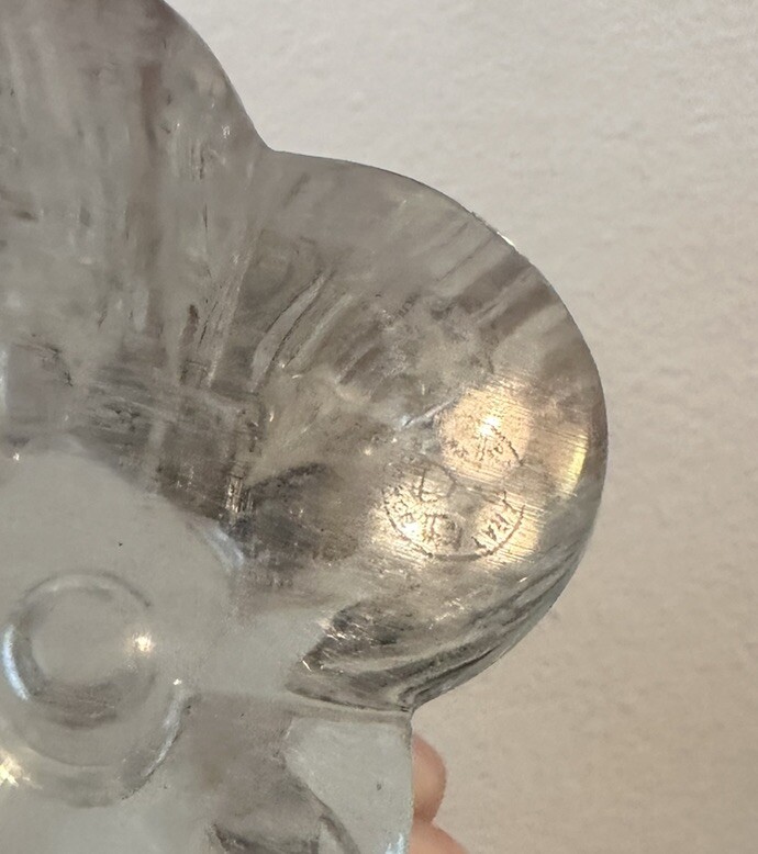 Pair of 2 BACCARAT France Diomede Clover Lobed Crystal Candlestick Holders, 7″