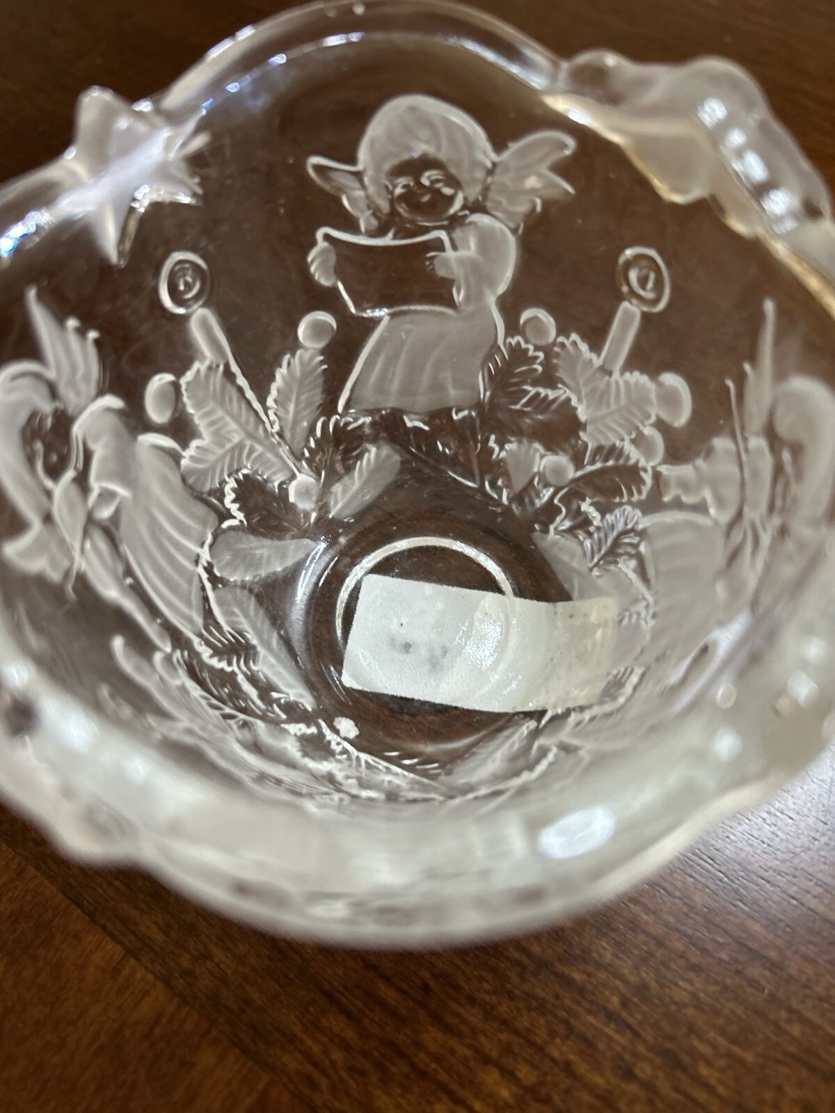 Mikasa “Holiday Lights” Candle Holder Votive Frosted/clear Angels