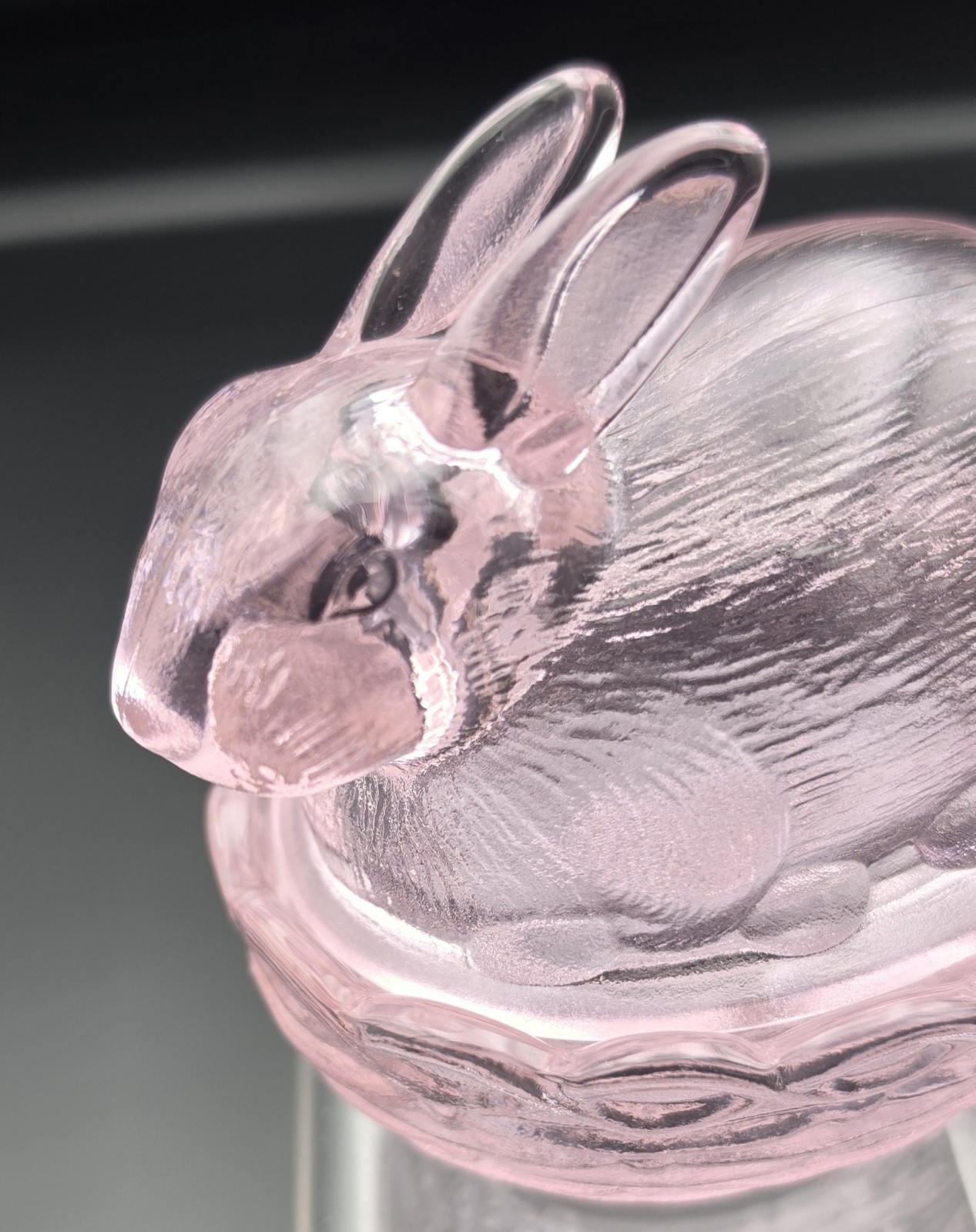 Pink Bunny On Nest Mosser New Passion Pink Vintage Style