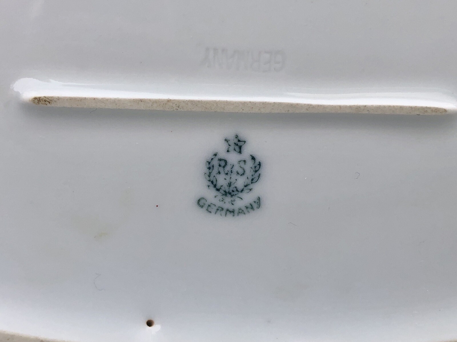 Vintage RS Germany Oval Porcelain Bowl Shallow Basket Pink Rose Gold Gilt