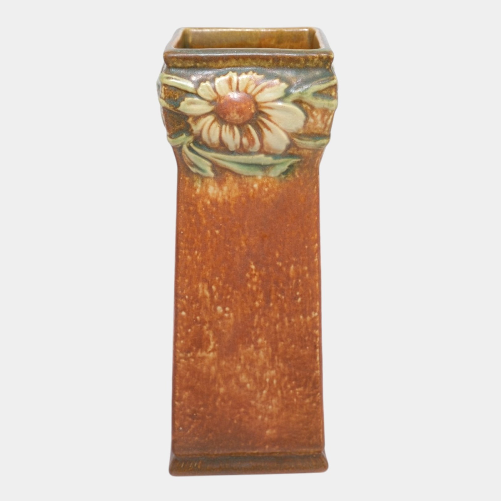 Roseville Dahlrose 1928 Vintage Arts And Crafts Pottery Flower Vase 371-10