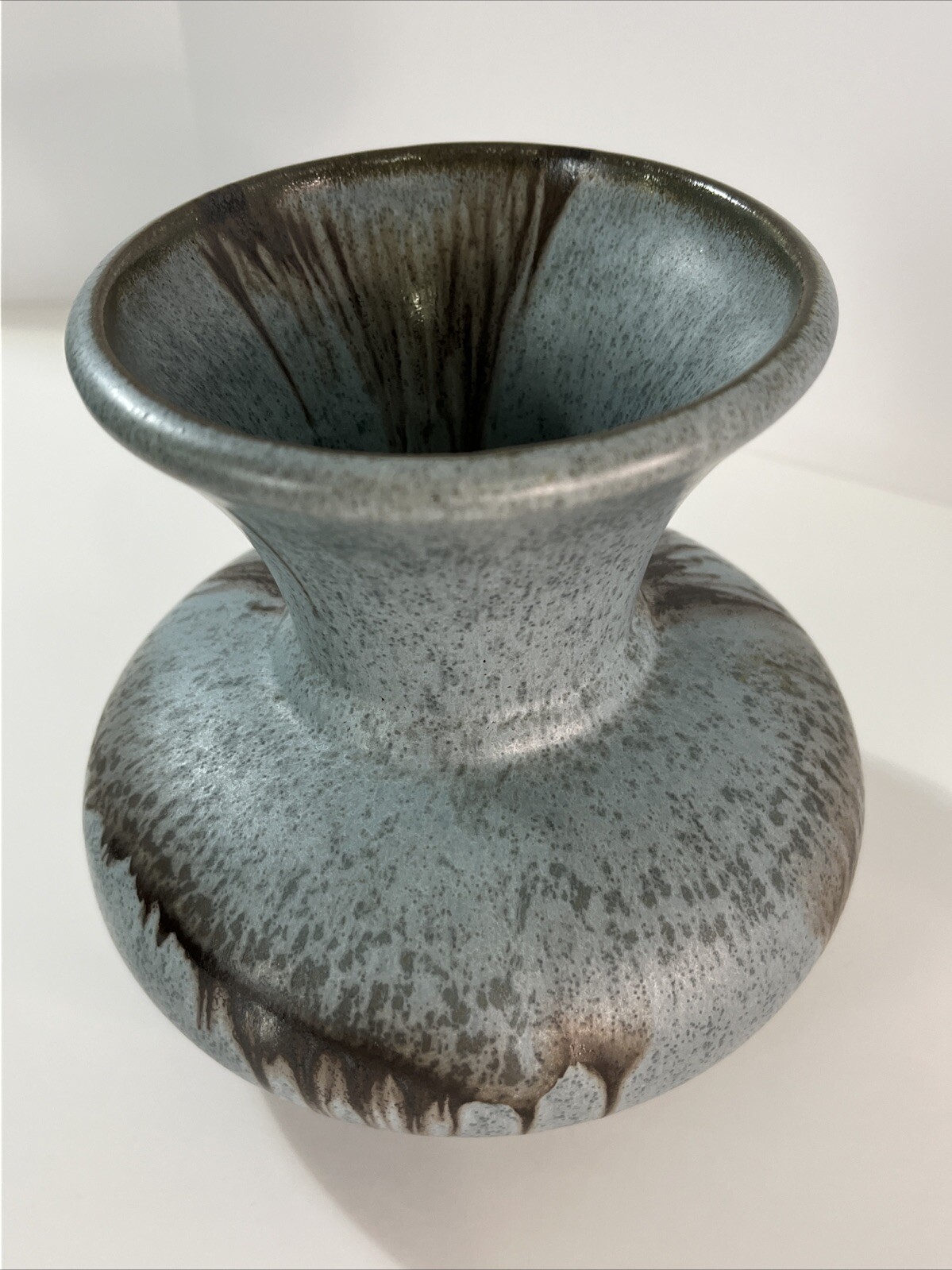 Blue Mountain Pottery Earthtone Slate Glaze 5” Bud Vase Vintage Canadian BMP